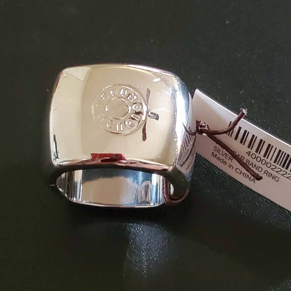 Henri Bendel silver Cigar Band ring size 6